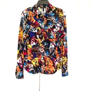 BCBG Max Azria Butterfly Button Up